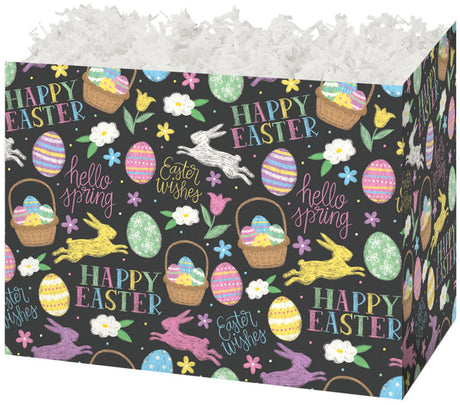 Easter Chalkboard - Basket Box - 10-1/4 x 6 x 7-1/2"