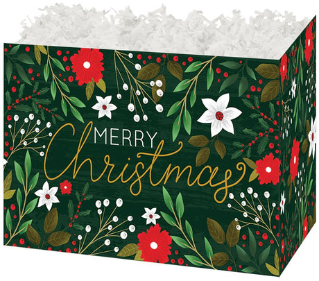 Botanical Christmas - Basket Box - 10-1/4 x 6 x 7-1/2"