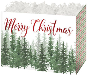 Evergreen Christmas - Basket Box - 10-1/4 x 6 x 7-1/2"