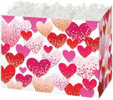 Confetti Hearts - Basket Box - 10-1/4 x 6 x 7-1/2"