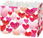 Confetti Hearts - Basket Box - 10-1/4 x 6 x 7-1/2"