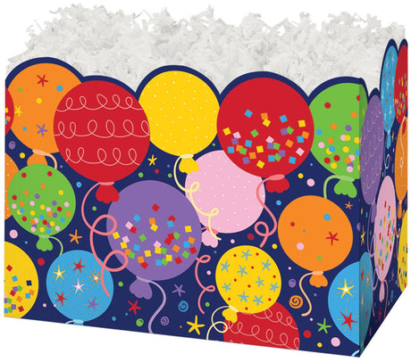Balloons & Confetti - Basket Box - 10-1/4 x 6 x 7-1/2"