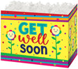 Get Well Flowers - Basket Box - 10-1/4 x 6 x 7-1/2"