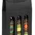 Black Embossed - 3 Bottle Carrier - 200 ml. - 6-5/8 x 2-1/8 x 12" (200ml)