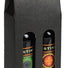 Black Embossed - 2 Bottle Carrier - 375 ml. - 5-1/8 x 2-1/2 x 13-1/4" (375 ml)