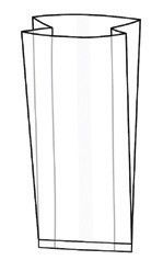 Clear - Crimp Bottom Candy Bag (1.2 Mil) - 3-1/2 x 2 x 7-1/2"