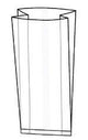 Clear - Crimp Bottom Candy Bag (1.2 Mil) - 3-1/2 x 2 x 7-1/2"