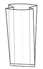 Clear - Crimp Bottom Candy Bag (1.2 Mil) - 4 x 2-1/2 x 9-1/2"