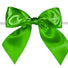 Emerald - Satin Bow with Twist Tie - 4" Width Bow - 6" Clear Twist Tie