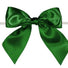 Forest Green - Satin Bow with Twist Tie - 4" Width Bow - 6" Clear Twist Tie