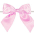 Light Pink - Satin Bow with Twist Tie - 4" Width Bow - 6" Clear Twist Tie