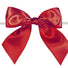 Red - Satin Bow with Twist Tie - 4" Width Bow - 6" Clear Twist Tie