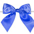 Royal Blue - Satin Bow with Twist Tie - 4" Width Bow - 6" Clear Twist Tie