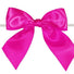 Shocking Pink - Satin Bow with Twist Tie - 4" Width Bow - 6" Clear Twist Tie