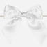 White - Satin Bow with Twist Tie - 4" Width Bow - 6" Clear Twist Tie