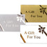 Gold on White - A Gift For You - Folding Gift Card - 3-5/8 x 2-3/8"