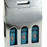 Silver Embossed - 3 Bottle Carrier - 10-5/8 x 3-1/2 x 15-3/4"