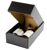Black Embossed - 2 Bottle Box - 13-3/8 x 7-1/4 x 3-1/2"