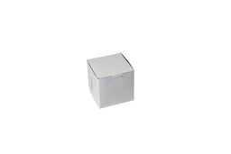 White - Cupcake Box - 4 x 4 x 4"