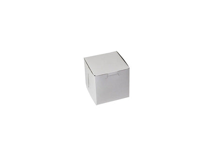 White - Cupcake Box - 4 x 4 x 4"