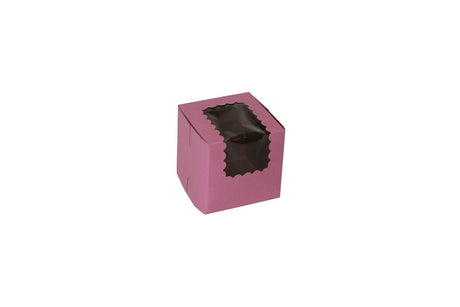 Strawberry - Window Cupcake/Bakery Box - 4 x 4 x 4"