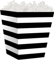 Black & White Stripes - Sweet Treat Boxes - 4 x 4 x 4-1/2"