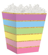 Rainbow Stripes - Sweet Treat Boxes - 4 x 4 x 4-1/2"