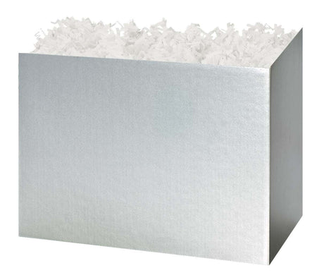 Silver Metallic - Basket Box - 6-3/4 x 4 x 5"