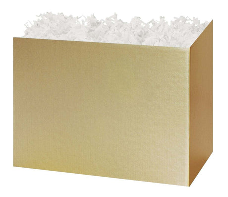 Gold Metallic - Basket Box - 6-3/4 x 4 x 5"