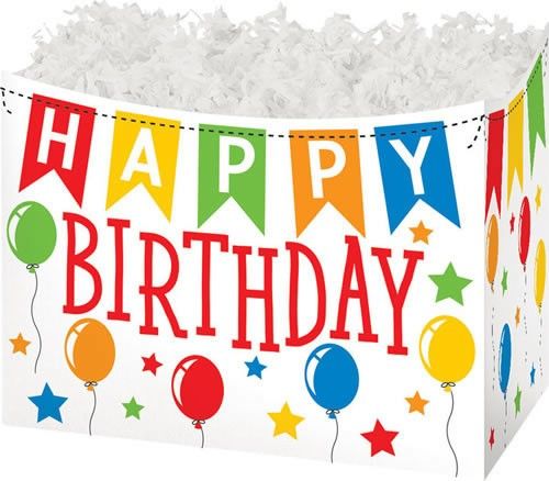 Birthday Banner - Basket Box - 10-1/4 x 6 x 7-1/2"