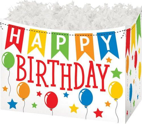 Birthday Banner - Basket Box - 10-1/4 x 6 x 7-1/2"