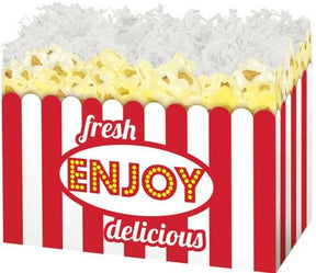 Fresh Popcorn - Basket Box - 6-3/4 x 4 x 5"