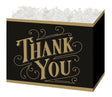 Black & Gold Thanks - Basket Box - 10-1/4 x 6 x 7-1/2"