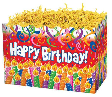 Birthday Candles - Basket Box - 6-3/4 x 4 x 5"