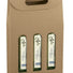 Natural Kraft - Smooth Finish - 3 Bottle Carrier - 375 ml. - 7-7/8 x 2-1/2 x 13-1/4" (375 ml)