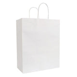White Kraft - Paper Restaurant / Take Out Bag - 13 x 7 x 17"