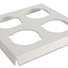 White - 4 Piece Cupcake Insert - 7-9/12 x 7-9/16" (2-1/2" Dia Cupcake)