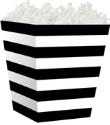 Black & White Stripes - Sweet Treat Boxes - 4 x 4 x 4-1/2"