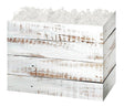 Distressed White Wood - Basket Box - 6-3/4 x 4 x 5"