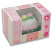 Daisy Stripes Window - Egg Mold Candy Box - (1/4 lb) 3-5/8 x 2-3/8 x 2-3/8"