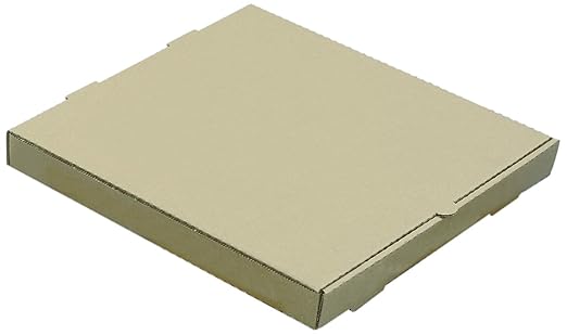 W Packaging 10 in Kraft Pizza Box, 2 in Deep B-Flute Corrugated, Natural (QTY 50), SKU WPPB10K2P