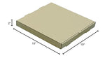 W Packaging 10 in Kraft Pizza Box, 2 in Deep B-Flute Corrugated, Natural (QTY 50), SKU WPPB10K2P