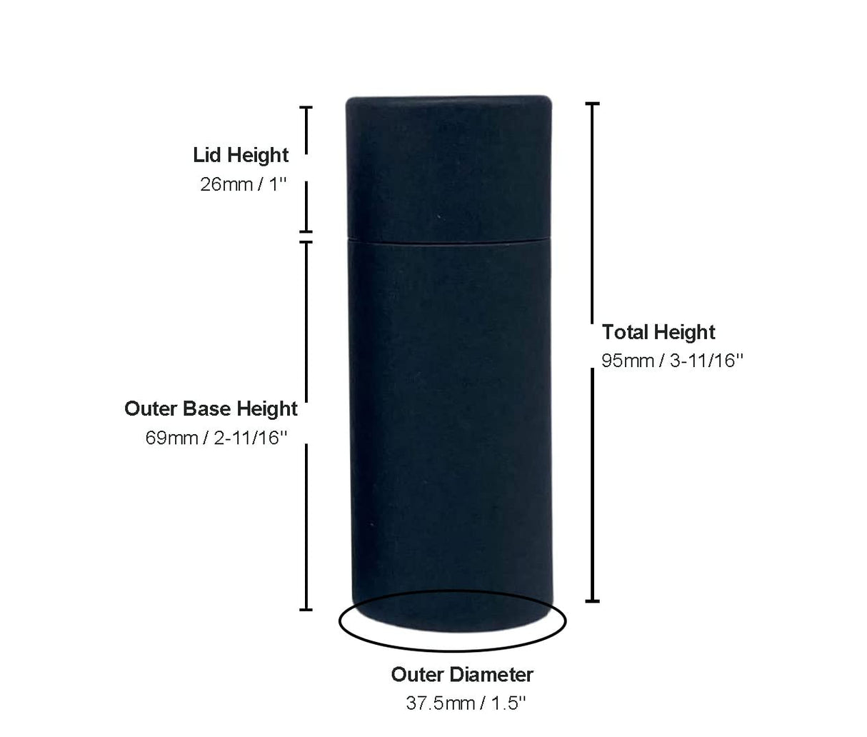 2 ounce / 60 g Push-up Paper Tube
