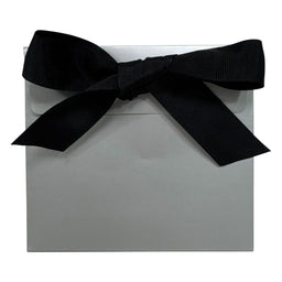 Chrome / Black - Clutch Purse Box - 5 x 2.75 x 4.5"