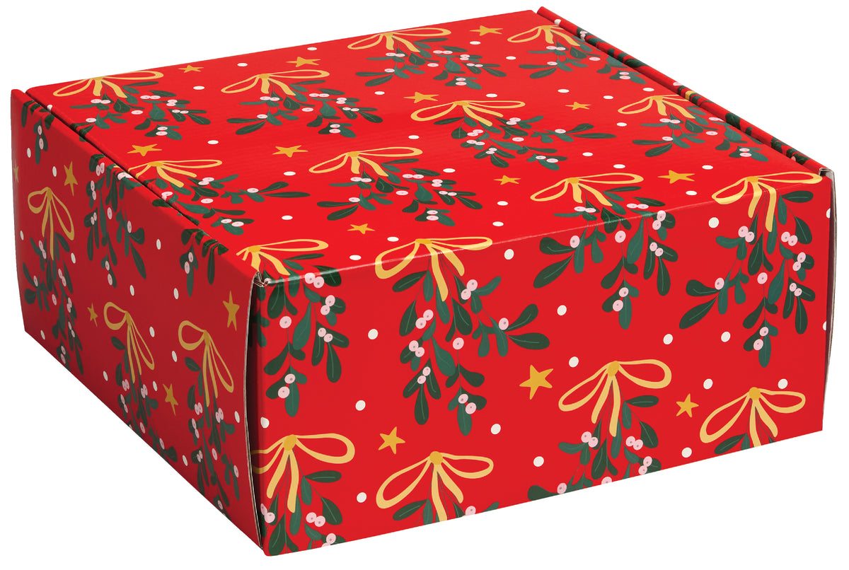 Mistletoe Bows - Decorative Mailer - 9 x 9 x 4"