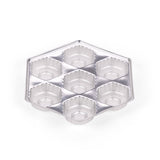 Silver - Hexagonal Candy Tray - (Hex - 7 Pc.) 4-1/4 x 5 x 5/8"