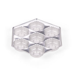 Silver - Hexagonal Candy Tray - (Hex - 7 Pc.) 4-1/4 x 5 x 5/8"