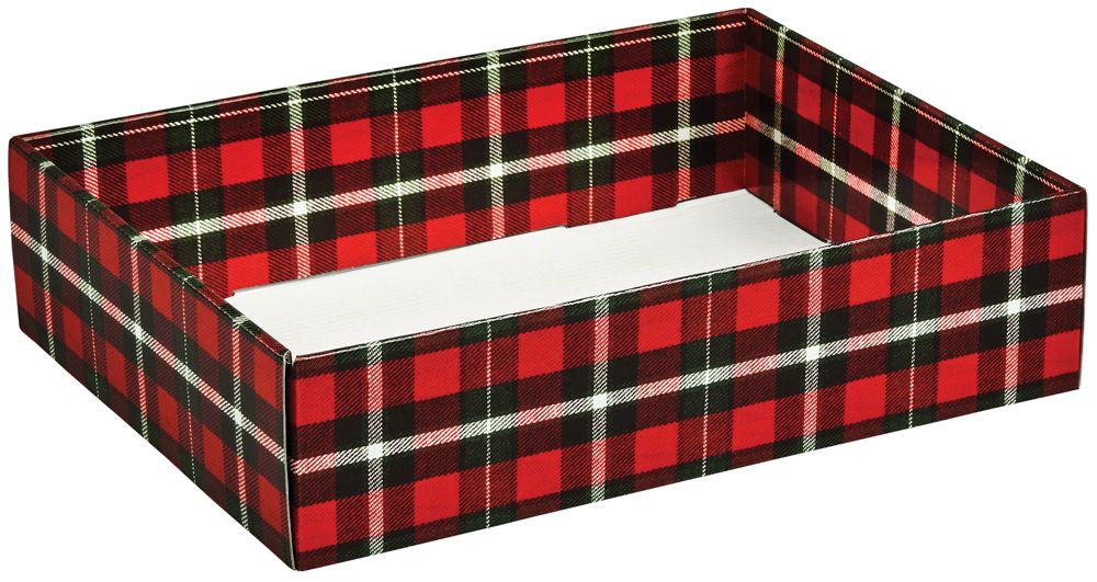 Christmas Plaid - Decorative Trays - 12 x 9 x 3"