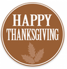 Thanksgiving - Decorative Label - 2" Round