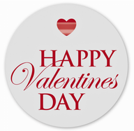 Valentine's Day - Decorative Label - 2" Round